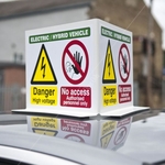 Prosol EV & Hybrid Vehicle - Roof Top Warning Sign