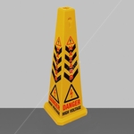 Prosol High Voltage Warning Bollard - 90cm Tall