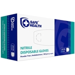 Safe Health Nitrile Powder Free Gloves - Pack of 100