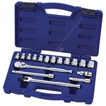 6 Point Metric Socket Set With 3/8 Inch Drive With Handle Extensions