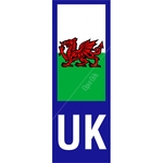 Welsh Dragon UK Number Plate Sticker By Castle Promotions