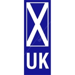 Scottish UK Number Plate Sticker By Castle Promotions