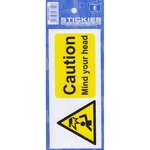 Caution Mind Your Head Sticker By Castle Promotions