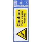 Caution Floor Slippery When Wet Sticker By Castle Promotions