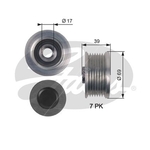 Gates DriveAlign Overrunning Alternator Pulley (OAP7149)