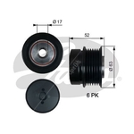 Gates DriveAlign Overrunning Alternator Pulley (OAP7187)