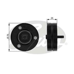 Gates DriveAlign Idler Pulley (T36088)