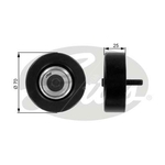 Gates DriveAlign Idler Pulley (T36175)