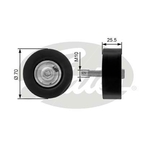Gates DriveAlign Idler Pulley (T36200)
