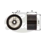 Gates FleetRunner V-Ribbed Belt Idler Pulley (T36259)