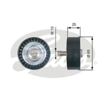 Gates DriveAlign V-Ribbed Belt Idler Pulley (T36322)