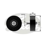 Gates DriveAlign V-Ribbed Belt Idler Pulley (T36369) Fits: BMW