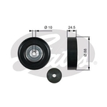 Gates DriveAlign V-Ribbed Belt Idler Pulley (T36381)