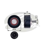 Gates DriveAlign V-Ribbed Belt Idler Pulley (T36384)