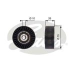 Gates DriveAlign V-Ribbed Belt Idler Pulley (T36393)