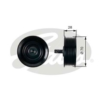 Gates DriveAlign V-Ribbed Belt Idler Pulley (T36410)