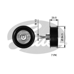 Gates DriveAlign Idler Pulley With Grooves (T36536)