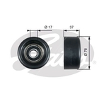 Gates DriveAlign V-Ribbed Belt Idler Pulley (T38028)