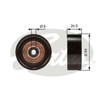 Gates DriveAlign V-Ribbed Belt Idler Pulley (T38097)