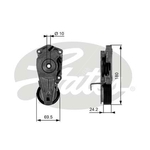 Gates DriveAlign V-Ribbed Belt Tensioner (T38405) Fits: Mini