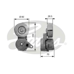 Gates DriveAlign V-Ribbed Belt Tensioner (T38413)