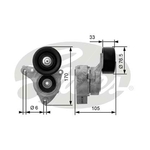 Gates DriveAlign V-Ribbed Belt Tensioner (T38421) Fits: Honda
