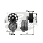 Gates DriveAlign V-Ribbed Belt Tensioner (T38425)