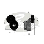 Gates DriveAlign V-Ribbed Belt Tensioner (T38430)