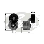 Gates DriveAlign V-Ribbed Belt Tensioner (T38431) Fits: Ford