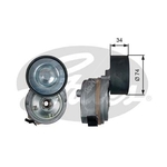 Gates FleetRunner V-Ribbed Belt Tensioner (T38694)