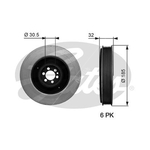 Gates Torsional Vibration Damper (TVD1042)