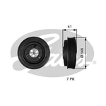 Gates Torsional Vibration Damper (TVD1134) Fits: Ford