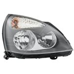 Headlight / Headlamp, fits Renault Clio 2 '04-> Right Hand Side (Grey) | Halogen H7 | Halogen H1 | HELLA 1LB 008 461-761