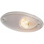 Position Light: Oval Marker White 12v without Reflex RELECTO with Clear Lens | HELLA 2PF 964 295-021