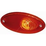 Marker Lamp: 12 Volt Oval Red with Red Lens | HELLA 2XS 964 295-031