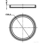 Gasket / Seal: Mounting Ring 90mmOD | HELLA 9GD 980 696-001