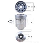 Spin-On Oil Fuel Filter - MAHLE KC389D - Fits Toyota Auris 1.4