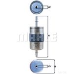 Mahle In-Line Fuel Filter - KL 1055 / KL1055