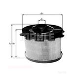 Mahle Fuel Filter KX84D (Citroen, Peugeot 1.9D)