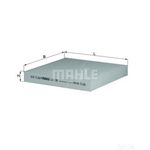 Mahle Pollen Air Filter (Cabin Filter) LA136 (Renault Laguna, Vel Satis)