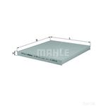 MAHLE Standard Pollen Cabin Air Filter - LA876 (LA 876)  - Genuine Part