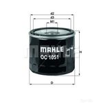 MAHLE Oil Filter - OC1051 (OC 1051)  - Genuine Part