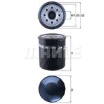 Spin-On Oil Filter - MAHLE OC1243 - Fits Iveco Daily 3.0 12on