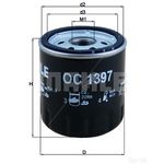 Mahle Spin On Oil Filter - OC1397