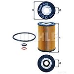 Mahle Oil Filter Insert - OX 1158D / OX1158D