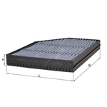 Cabin Air Filter Element with Activated Carbon - MAHLE LAK 863 - Car