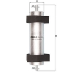 Inline Fuel Filter - MAHLE KL 916 - Car