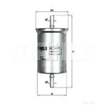Inline Fuel Filter - MAHLE KL 165/1 - Car