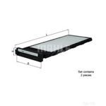 Mahle Cabin Air Filter Element - LA932/S - Twin Pack