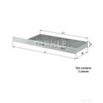 Cabin Air Filter Element with Activated Carbon - MAHLE LAK 751/S